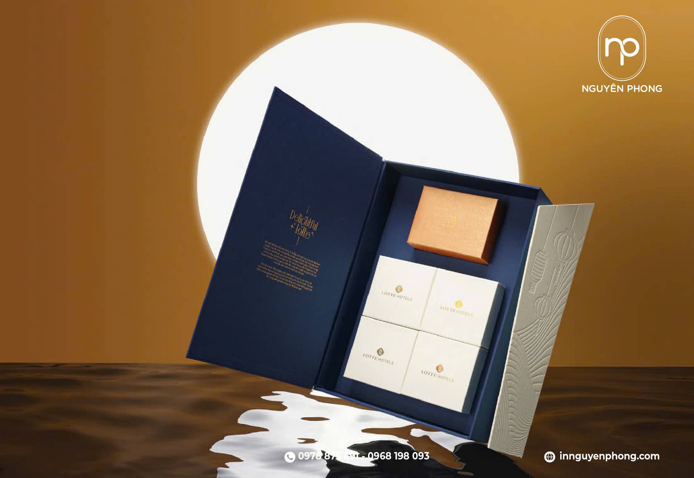 Hộp bánh trung thu dạng nắp gập nam châm 